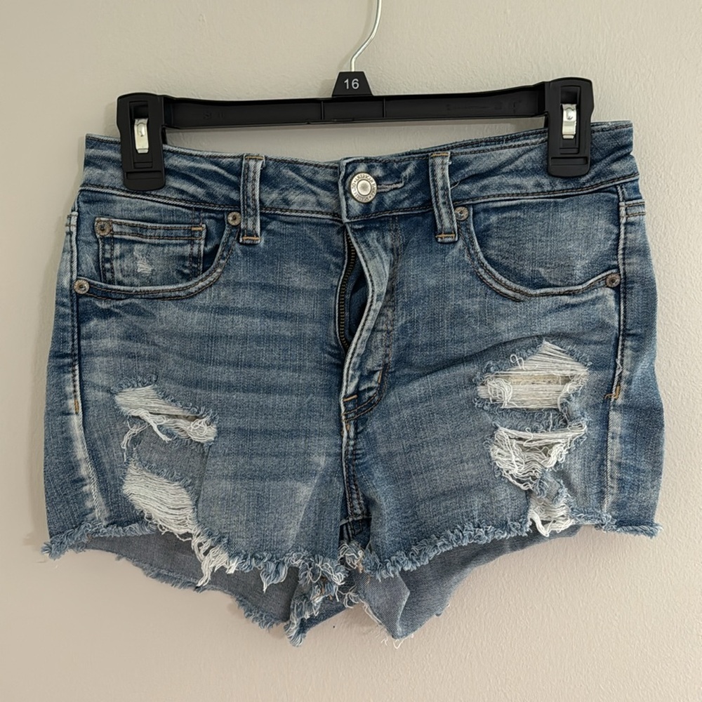 EUC, high rise denim shorts